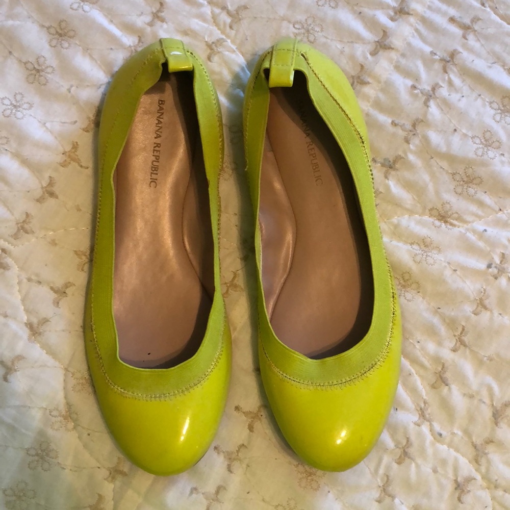 Lime green ballet flats
